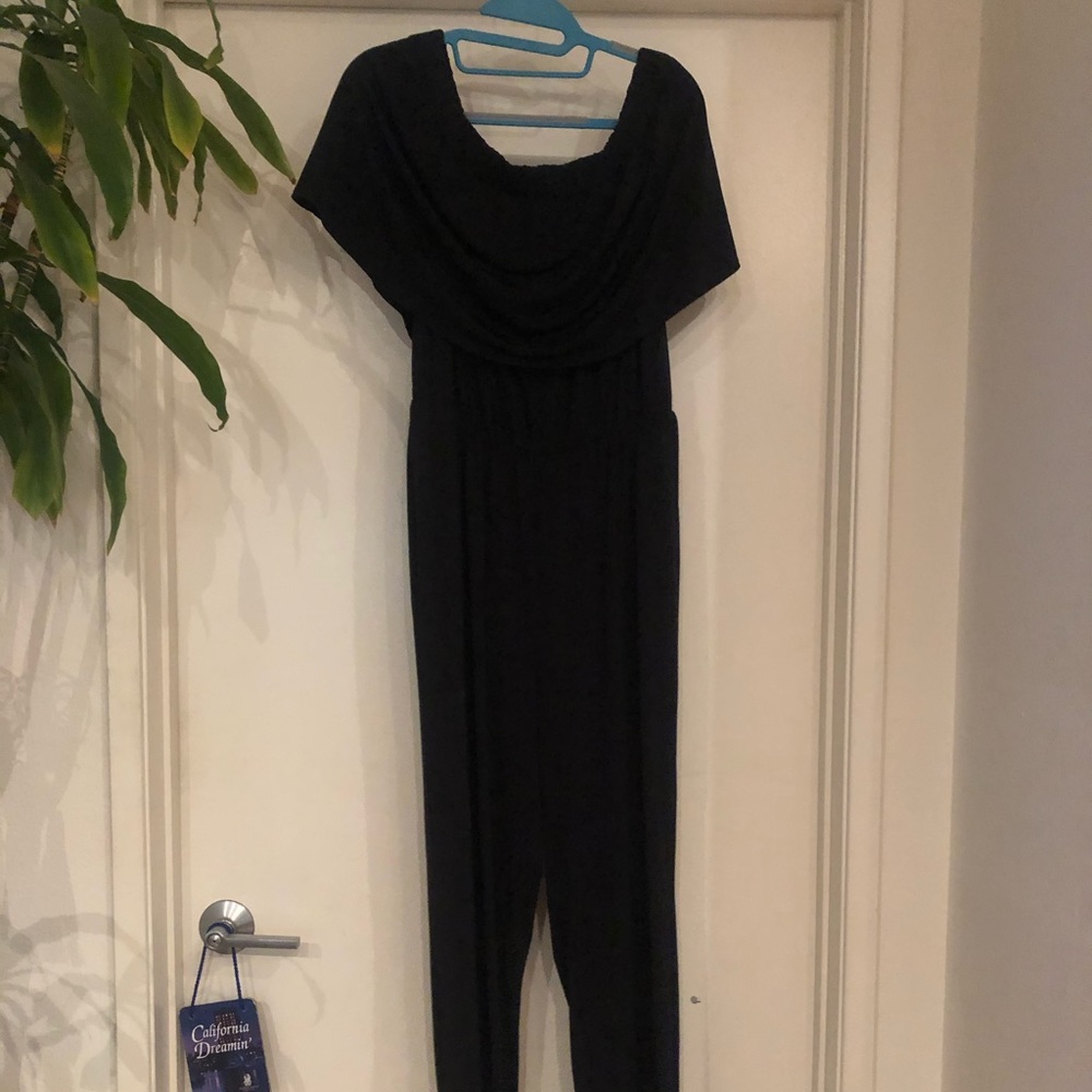 Black ruffle jumpsuit